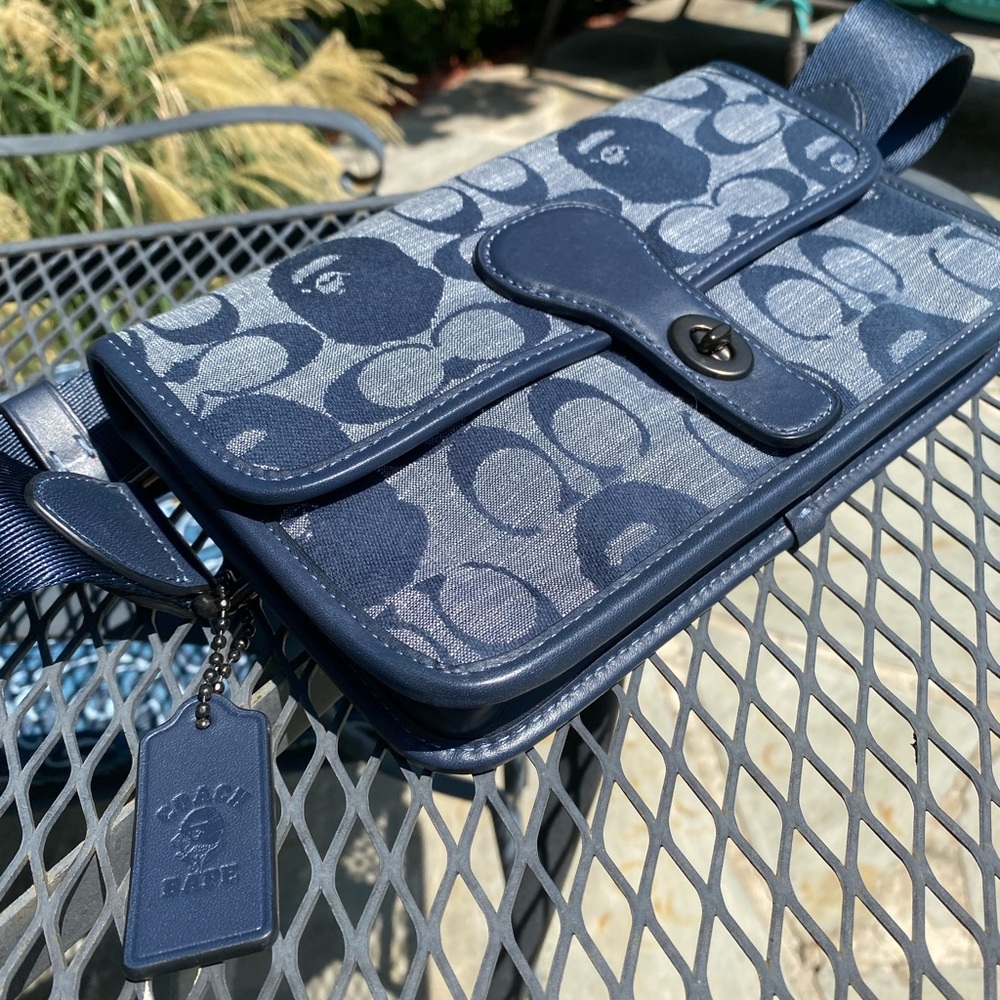 LNWT Coach x Bape Belt Bag (Navy/Chambray)